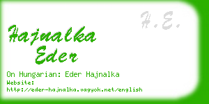 hajnalka eder business card